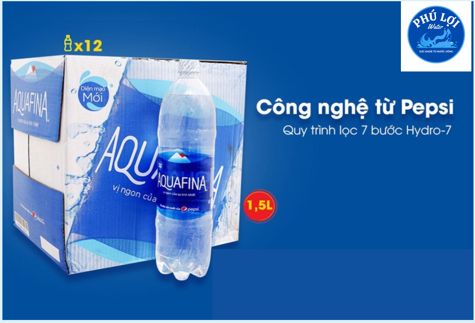 Thùng nước Aquafina 1.5l (Lít) 